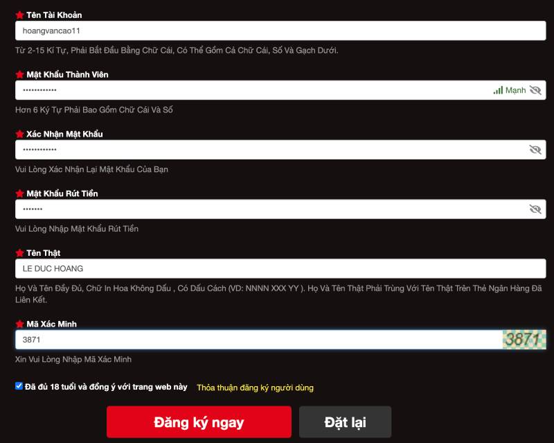 Hướng Dẫn Đăng Ký Go99 Chi Tiết Để Bắt Đầu Cược 1 Thông tin cần nắm trong form đăng ký Go99