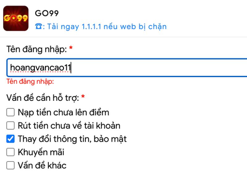 Quên Mật Khẩu Go99 Làm Sao Để Lấy Lại Nhanh & An Toàn? 2 Truy cập “Quên mật khẩu” / “Khôi phục mật khẩu”